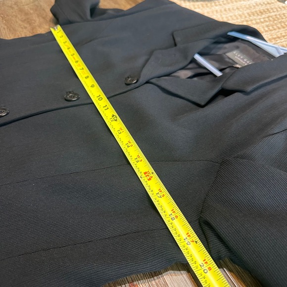 Alex Garfield Blazer Black Ribbed Business Career Button Front Jacket Size 10 - Picture 5 of 8